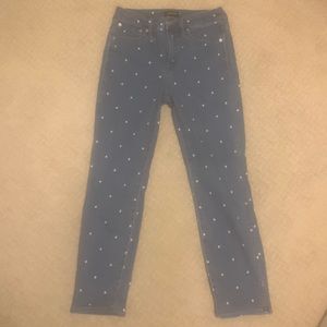 J crew Womens Polkadot jeans.